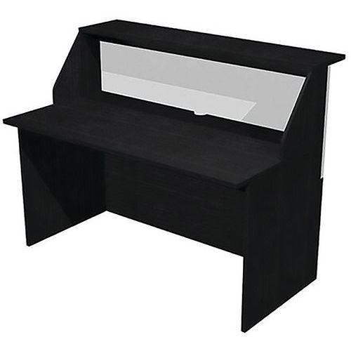 Banque D'accueil à Module Haut Welcome - 140 Cm - Noir/blanc