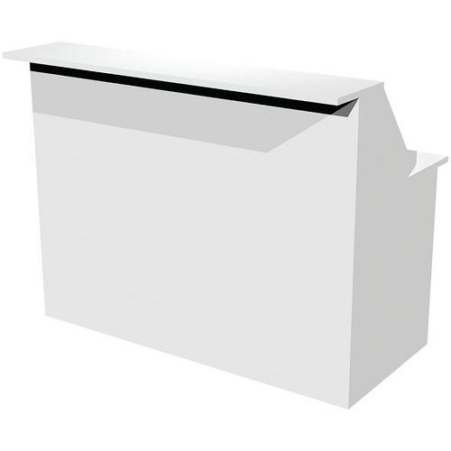 Banque D'accueil à Module Haut Welcome - 140 Cm - Blanc