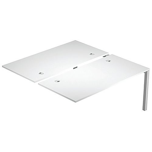 Prolongation Bureau Trendy -120cm- Pieds Blanc - Blanc