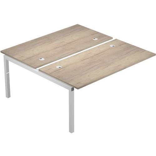 Prolongation Bureau Trendy-160cm-pieds Blanc-chêne Canadien