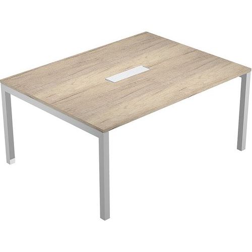 Table De Réunion Trendy - Chêne Canadien - Pieds Métal