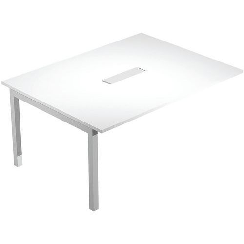 Prolongation Table Réunion Trendy - 160cm -pieds Gris -blanc