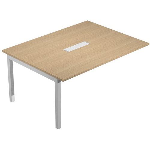 Prolongation Table Réunion Trendy - 160cm - Pieds Gris-chêne