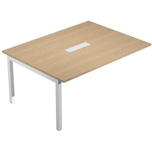 Prolongation Table Réunion Trendy - 160cm -pieds Blanc-chêne