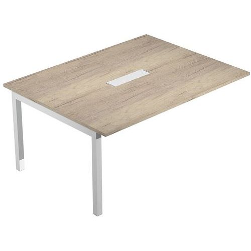 Prolongation Table Réunion Trendy-160cm-chêne Canadien Blanc
