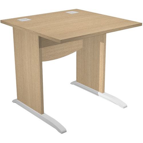 Artarredi - Bureau droit Visual L - 80 cm Chêne - Éco-responsable, Plateau Mélaminé
