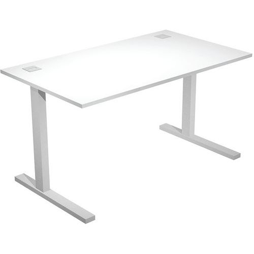 Bureau Droit Visual Sans Voile De Fond - 140 Cm - Blanc