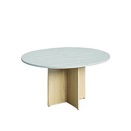 Table De Réunion Ovale Visual - Pieds Croix - 140cm - Chêne