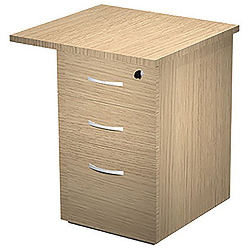 Caisson 3 Tiroirs Trendy E Visual - 65x60x73cm - Chêne