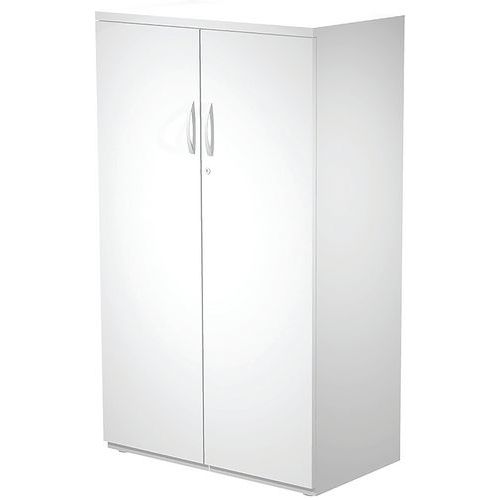 Armoire Mi-haute 2 Portes Trendy E Visual - 80x136cm - Blanc