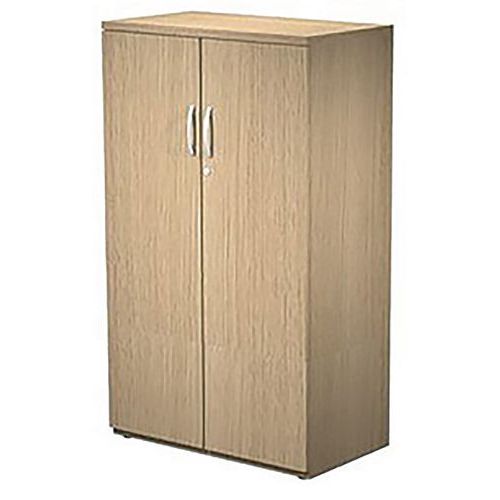 Armoire Mi-haute 2 Portes Trendy E Visual - 80x136cm - Chêne