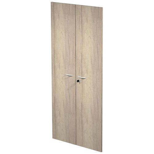 Jeu Portes Armadio Armoire Haute Serrure-chêne Canadien