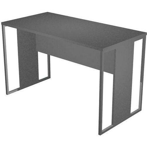 Artarredi - Bureau Razor 120cm - Anthracite/Anthracite - Pieds Métal U - Plateau Mélaminé - Éco-responsable