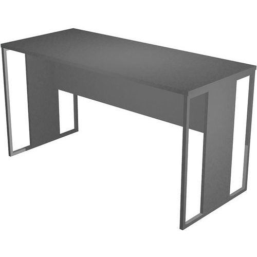 Bureau Pieds Métal Razor - 140cm - Anthracite/anthracite