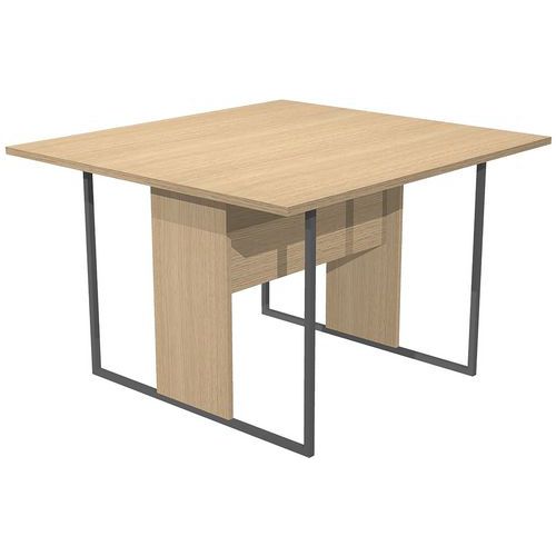 Table De Réunion Razor 120 Cm - Chêne - Pieds Anthracite