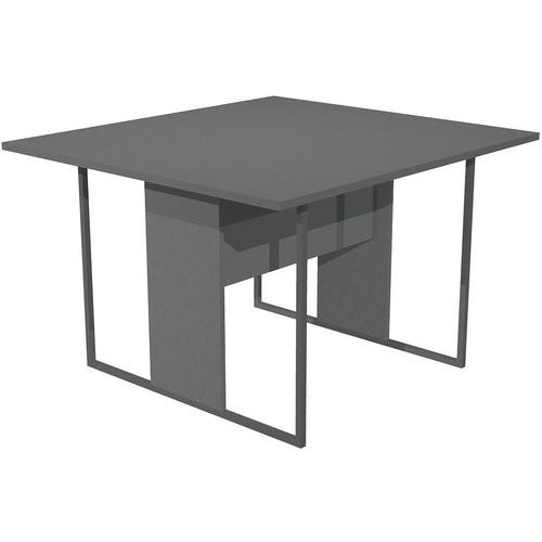 Table De Réunion Razor 120 Cm -anthracite - Pieds Anthracite