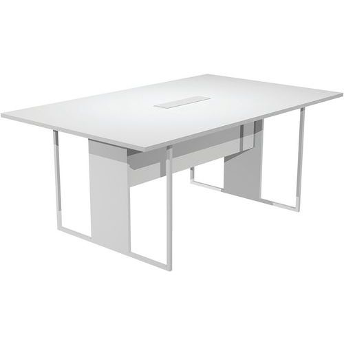 Table De Réunion Razor 180 Cm - Blanc - Pieds Blanc
