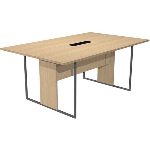 Table De Réunion Razor 180 Cm - Chêne - Pieds Anthracite