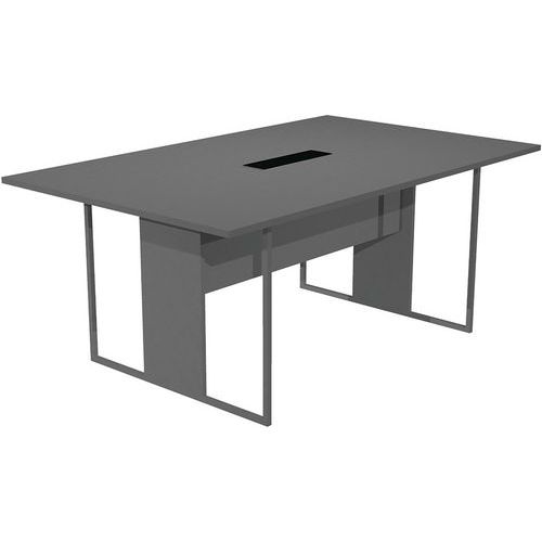 Table De Réunion Razor 180 Cm -anthracite - Pieds Anthracite