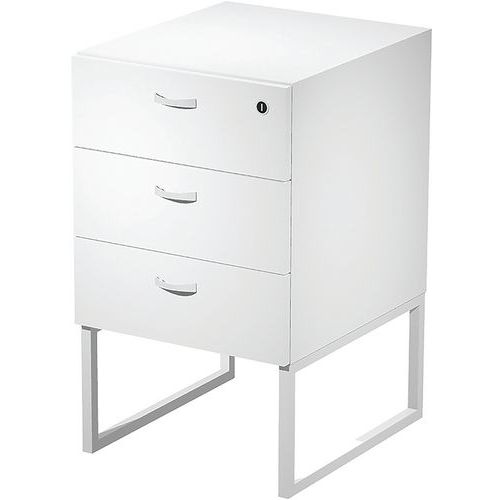 Caisson Fixe Razor 3 Tiroirs - 722 Cm - Blanc - Blanc