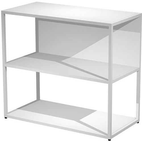 Bibliothèque Basse En Métal Razor - Blanc - Blanc