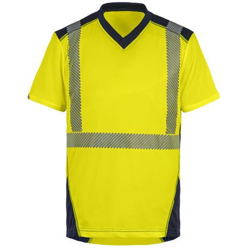 Tee Shirt Bali Manches Courtes Jaune/marine S