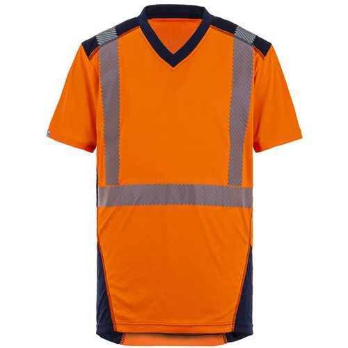 Tee Shirt Bali Manches Courtes Orange/marine 2xl