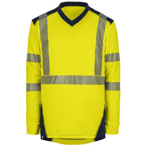 Tee Shirt Bali Manches Longues Jaune/marine M