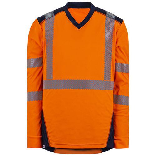 Tee Shirt Bali Manches Longues Orange/marine M