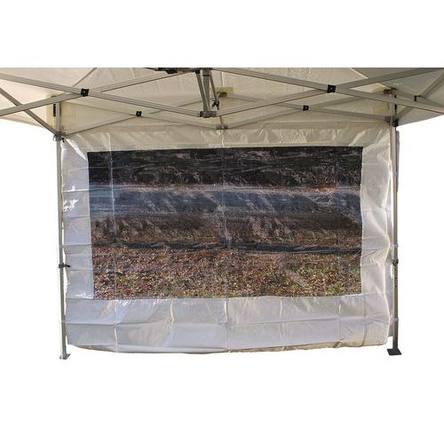 Rideau Fenêtre Pour Stand Pro Pliant 6 M Polyester 450 Gr/m² Enduit Pvc Classement Au Feu M2 Et Anti Uv