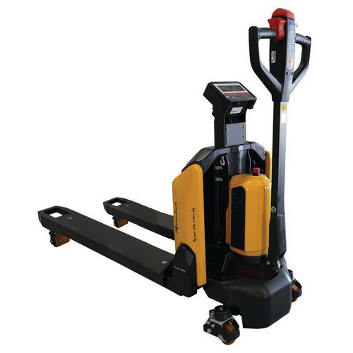 Manutan Expert - Transpalette électrique lithium avec peseur - 1500 kg - Autonomie 150 min - Idéal manutention intensive