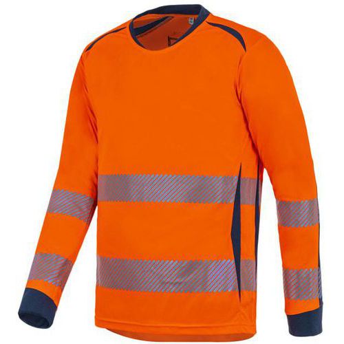 Tee Shirt Long Life Orange/marine Manches Longues 3xl