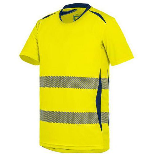 Tee Shirt Long Life Jaune/marine Manches Longues 2xl