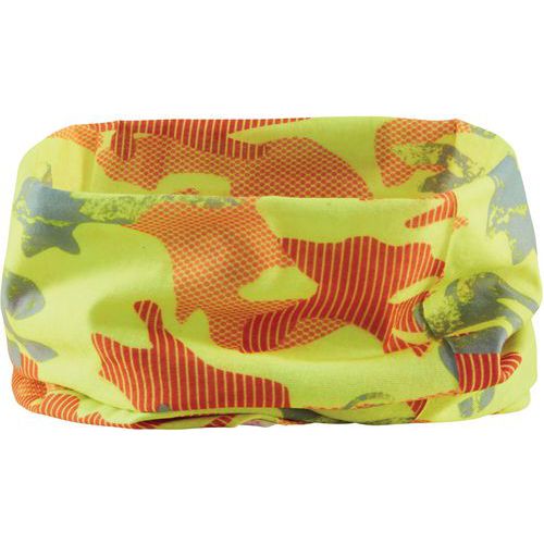 Cache-cou - Jaune Fluo/gris Clair