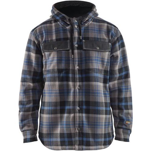 Chemise De Travail Flanelle à Carreaux - Noir/gris - Xxxl