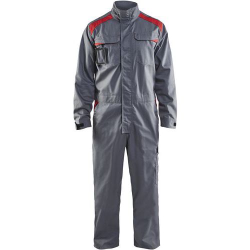 Combinaison De Travail Industrie Manches Longues - Gris/rouge - C52