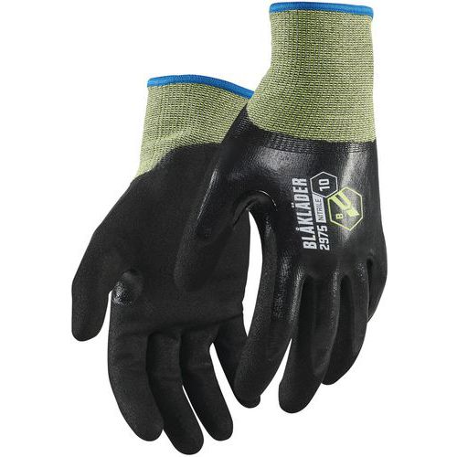 Gants Anticoupures B Enduit Nitrile - Noir - 10