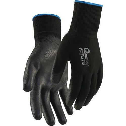 Gants De Manutention De Travail En Pu Lisse Trempé - Noir - 7