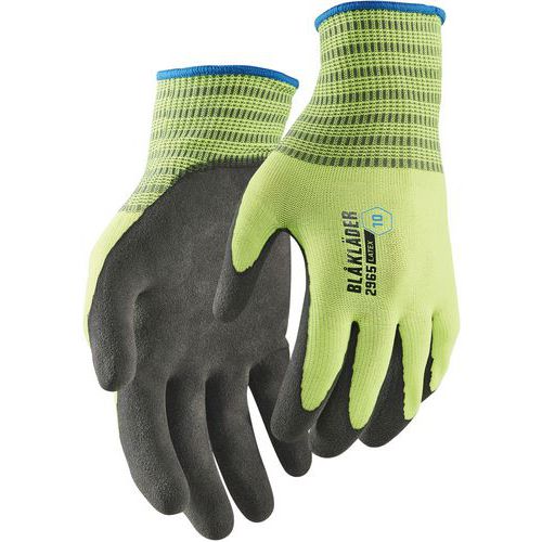 Gants De Manutention De Travail Enduit De Latex - Jaune Fluo - 7