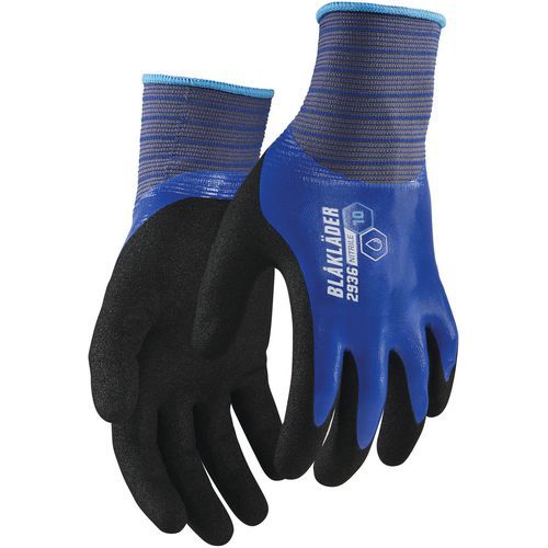 Gants De Manutention De Travail Enduit De Nitrile - Bleu - 9