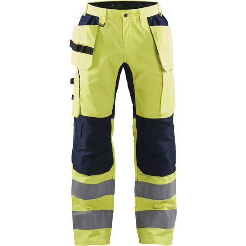 Pantalon Artisan Stretch Haute Visibilité Jaune/marine C66