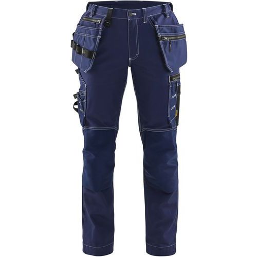 Pantalon De Travail Artisan +stretch Femme - Bleu Foncé - D17