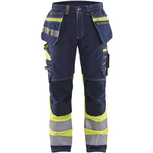 Pantalon Haute-visibilité Stretch - Bleu/jaune - C54