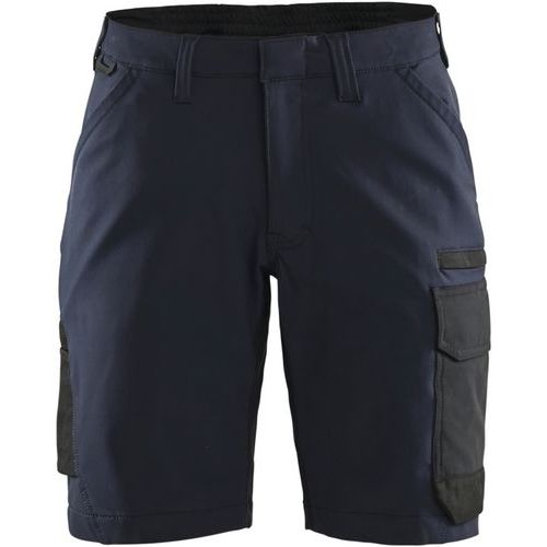 Short Pour Maintenance Femme Stretch 4d - Bleu/noir - D20
