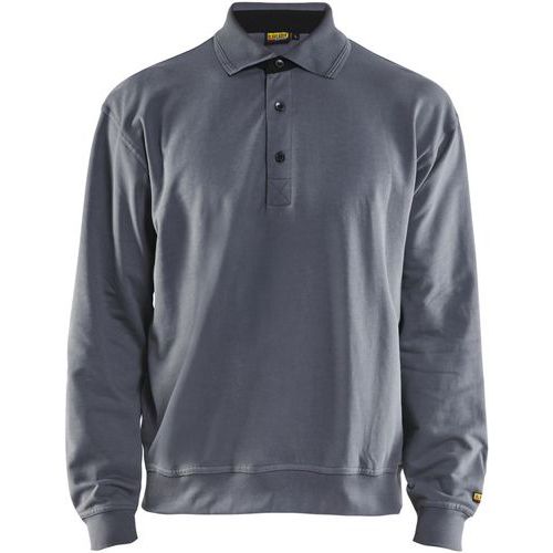 Sweat Col Polo 3370 Gris Xxxl