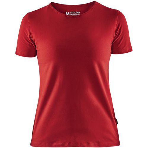 T-shirt De Travail Col Rond Pour Femme - Rouge - S