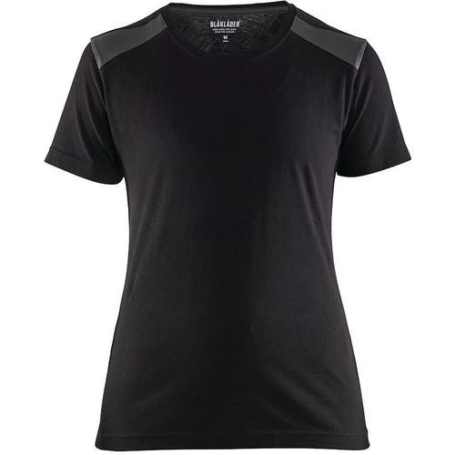 T-shirt De Travail à Col Rond Tricot Côtelé - Bleu - S