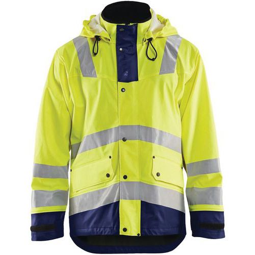 Veste Pluie Doublée Haute-visibilité Niveau 2 Bleu/jaune Xs