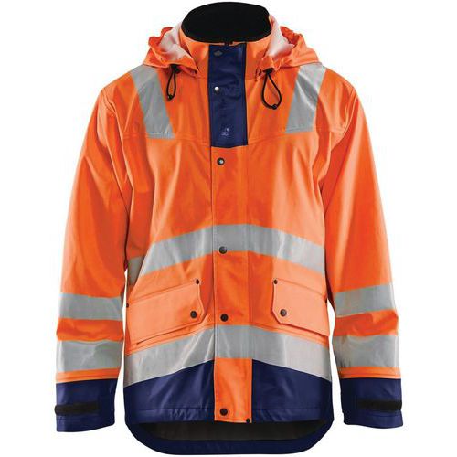 Veste Pluie Doublée Haute-visibilité Niveau 2 Bleu/orange S