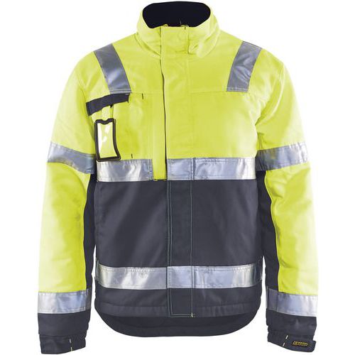 Veste Travail Pour L'hiver Haute Visibilité Gris Jaune Xxs